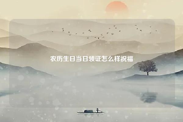 农历生日当日领证怎么样祝福,农历生日当日领证怎么样？ 命理 第1张