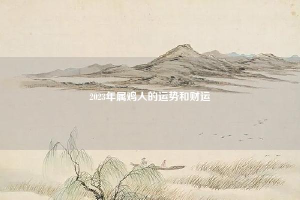 2023年属鸡人的运势和财运 2023年属鸡的运势和财运 命理 第1张
